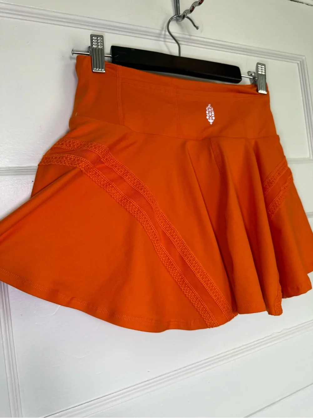 FP Movement Pleats & Thank You Orange Athletic Tennis Skort Preppy Sporty XS